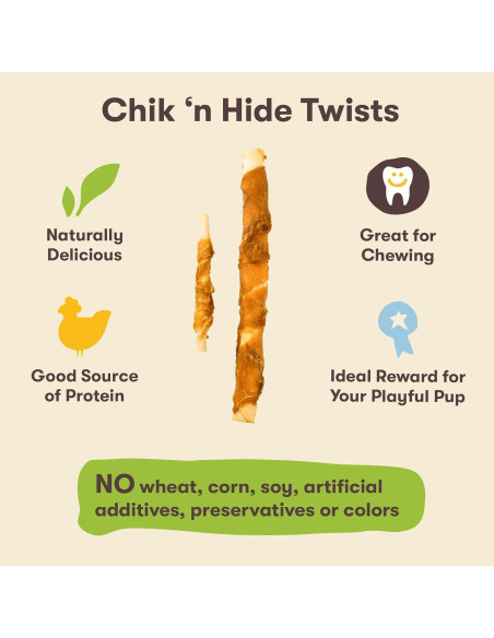 Giros de Pollo Envuelto en Piel Cruda Pet 'n Shape 0.45 kg