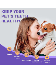 Toallitas de limpieza dental para perros y gatos RosyLife 55 unidades 2