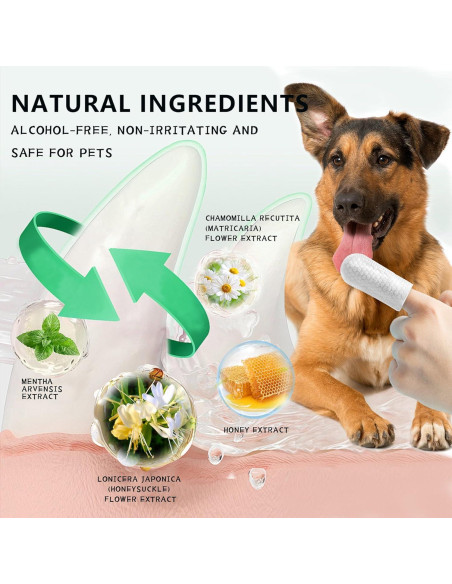 Toallitas de limpieza dental para perros y gatos RosyLife 55 unidades