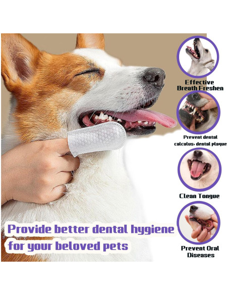 Toallitas de limpieza dental para perros y gatos RosyLife 55 unidades