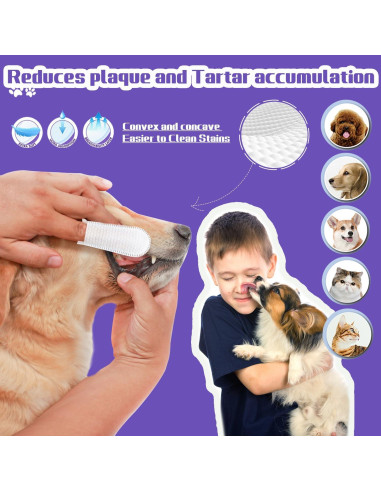 Toallitas de limpieza dental para perros y gatos RosyLife 55 unidades