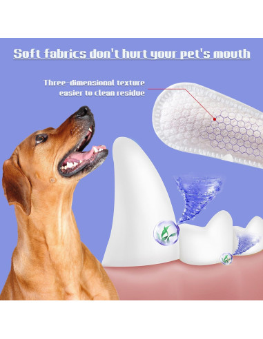 Toallitas de limpieza dental para perros y gatos RosyLife 55 unidades