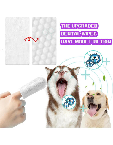 Toallitas de limpieza dental para perros y gatos RosyLife 55 unidades