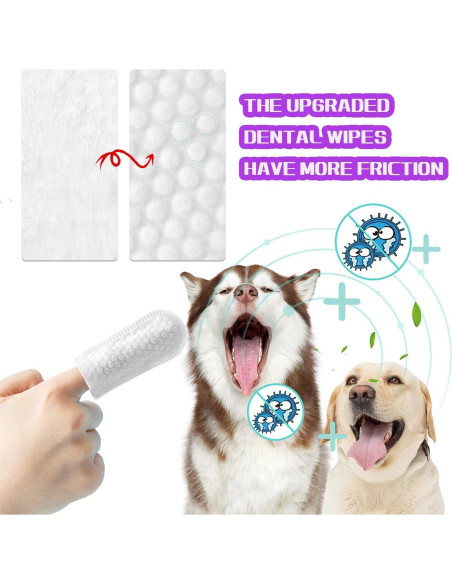 Toallitas de limpieza dental para perros y gatos RosyLife 55 unidades