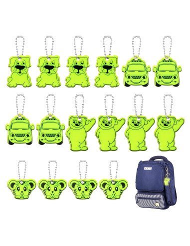 Colgante Reflector de Seguridad OSDUE 16 Piezas Mascotas