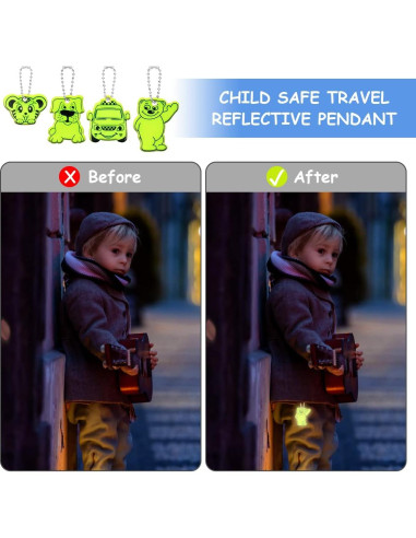 Colgante Reflector de Seguridad OSDUE 16 Piezas Mascotas
