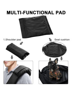 Transportín para Perros Pequeños Tomkas - Negro - 3,63-6,80 kg 2