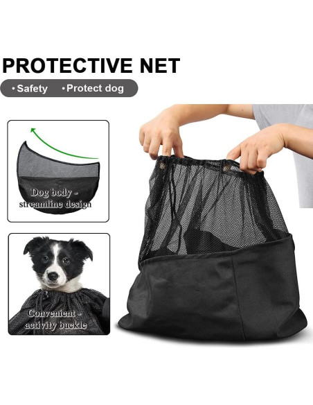 Transportín para Perros Pequeños Tomkas - Negro - 3,63-6,80 kg