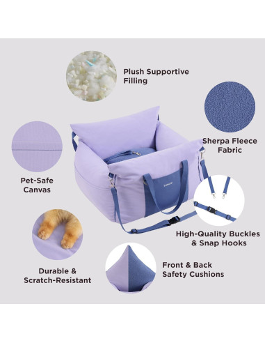 Asiento Elevador para Perros Lesure Niebla Lavanda 11kg