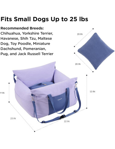 Asiento Elevador para Perros Lesure Niebla Lavanda 11kg