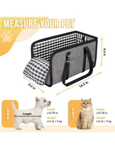 Asiento de Coche para Perros SlowTon Elevador 42x22 cm