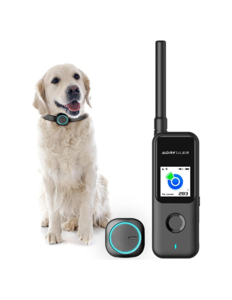 Rastreador GPS Aorkuler para Perros Sin Cuota Mensual Negro