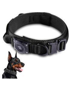 Collar para perro Odokele AirTag impermeable M Negro