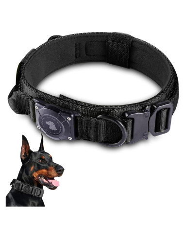 Collar para perro Odokele AirTag impermeable M Negro