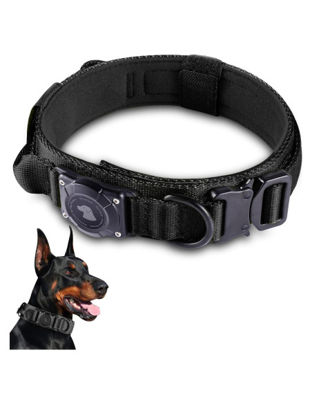 Collar para perro Odokele AirTag impermeable M Negro