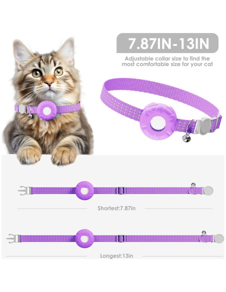 Rastreador GPS para Gatos HONGTOP Púrpura Impermeable