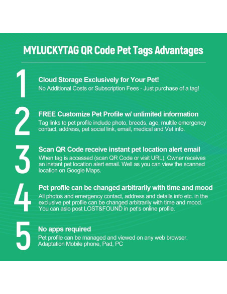 Etiqueta QR para Perros MYLUCKYTAG - Alerta de Ubicación