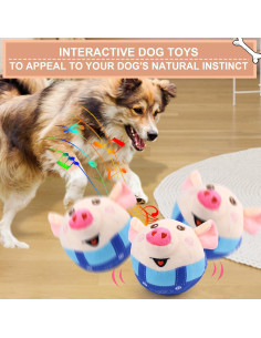 Juguete Interactivo para Perros BABORUI Cerdo Azul 2,5cm 2