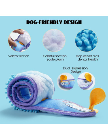 Juguete para Perros Nocciola Anguila Azul Squeaky 79 cm