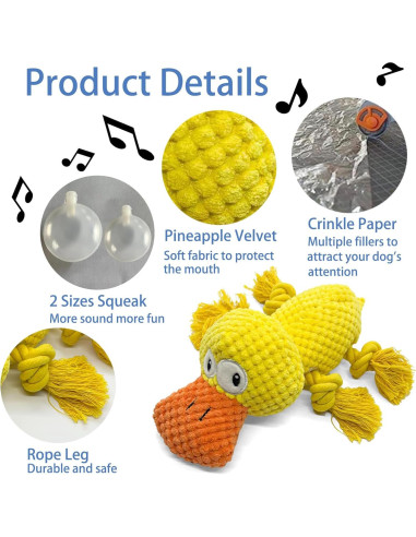 Juguete de Peluche para Perros AIMETING 27x23x10 cm Duradero