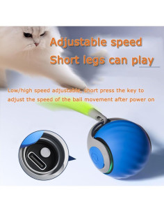 Juguetes Interactivos para Gatos Speedy 2.0 Azul y Naranja 2