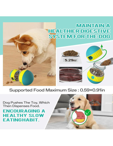 Juguete rompecabezas para perros YXX-TECH, dispensador ajustable