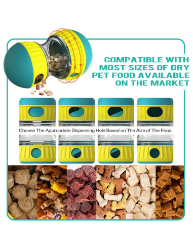 Juguete rompecabezas para perros YXX-TECH, dispensador ajustable