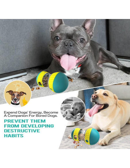 Juguete rompecabezas para perros YXX-TECH, dispensador ajustable