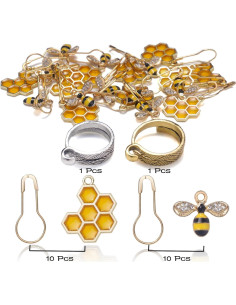 20 Marcadores de Puntos de Costura Tatiwoo - Abeja y Panal 2