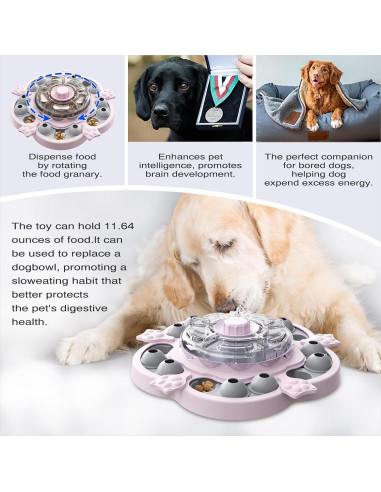 Juguete Rompecabezas para Perros KADTC Rosa 3 en 1 Estimulante