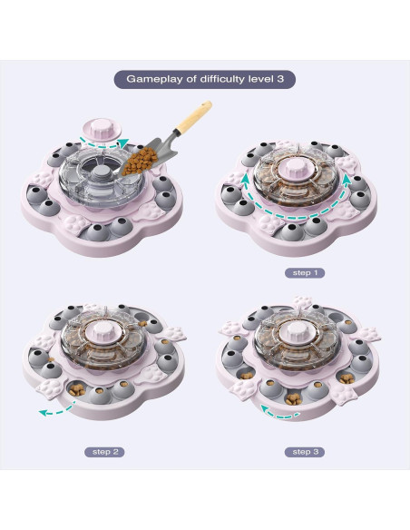 Juguete Rompecabezas para Perros KADTC Rosa 3 en 1 Estimulante