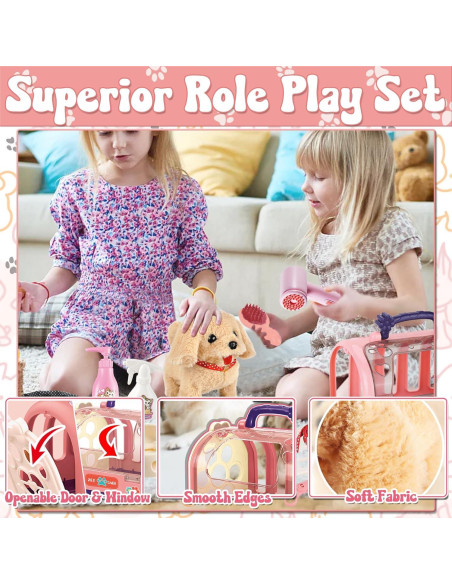 Juguete Interactivo Perro de Peluche STAY GENT 16 Piezas