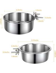 2 Tazones Medianos Acero Inoxidable Antideslizantes Yummy Sam 2