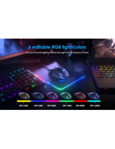 Ratón Gaming CYD C309 Con Cable RGB 12800 DPI 8 Botones 2