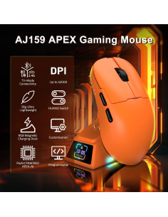 Ratón Gaming Inalámbrico A.JAZZ AJ159APEX 42000DPI RGB 2