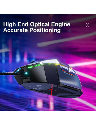 Ratón Gaming AULA S12 Pro Blanco 12800 DPI RGB 8 Botones