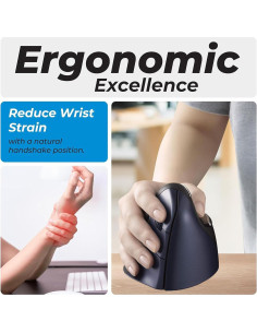 Ratón Vertical Ergonómico Evoluent VM4RW Inalámbrico USB 2