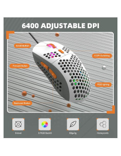 Ratón Gaming ZIYOU LANG Ultraligero 69g RGB 6400DPI 2