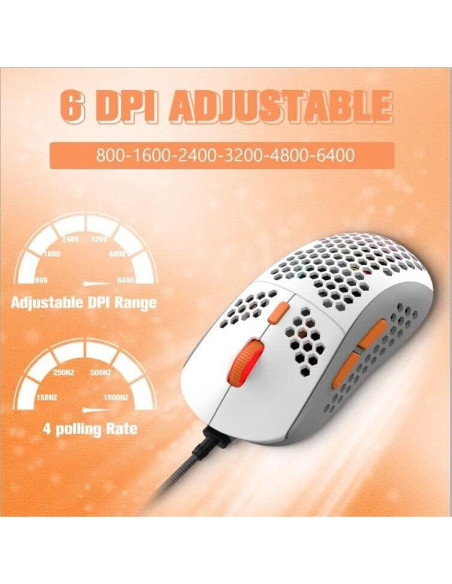 Ratón Gaming ZIYOU LANG Ultraligero 69g RGB 6400DPI