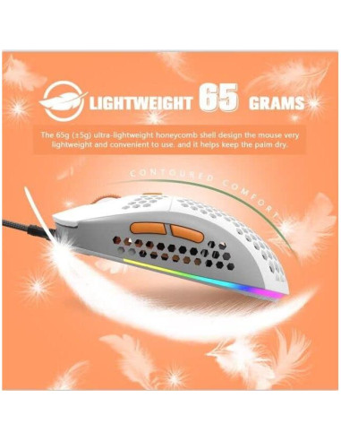 Ratón Gaming ZIYOU LANG Ultraligero 69g RGB 6400DPI