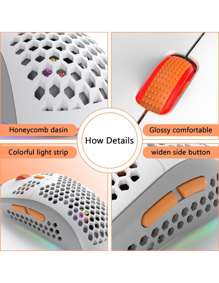 Ratón Gaming ZIYOU LANG Ultraligero 69g RGB 6400DPI