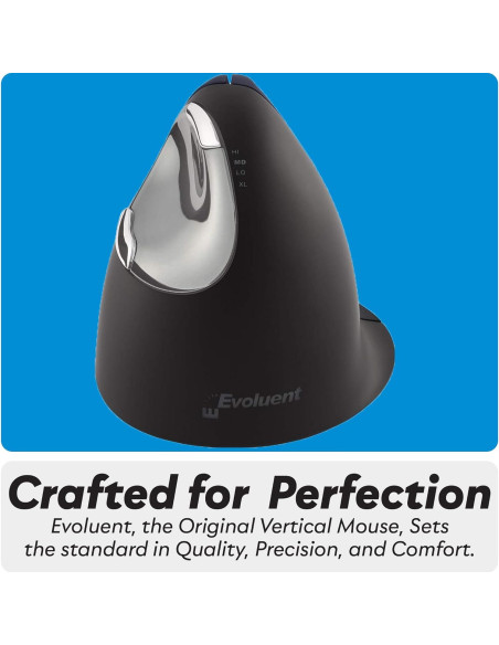 Ratón Vertical Ergonómico Evoluent VM4RW Inalámbrico USB