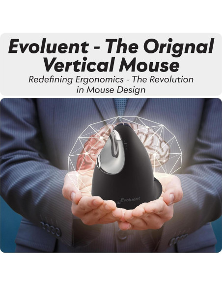 Ratón Vertical Ergonómico Evoluent VM4RW Inalámbrico USB