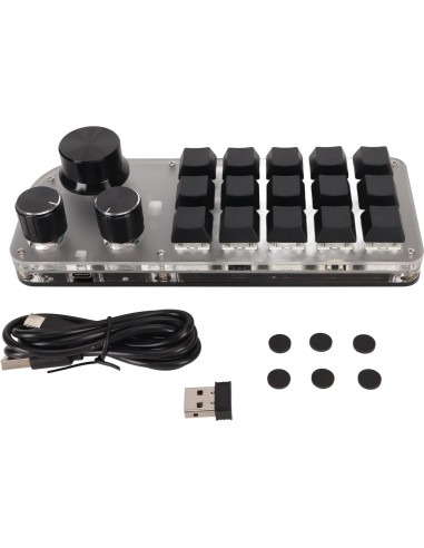 Teclado Mecánico Programable Sanpyl 15 Teclas 3 Perillas