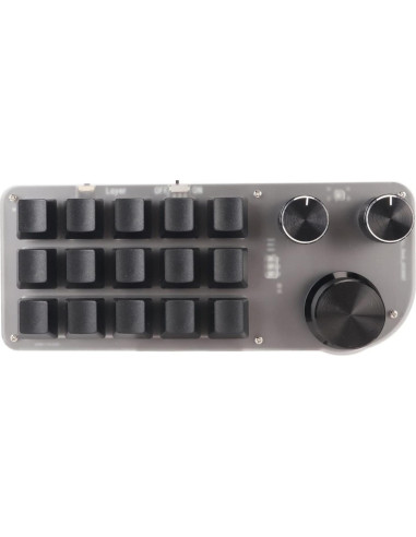 Teclado Mecánico Programable Sanpyl 15 Teclas 3 Perillas