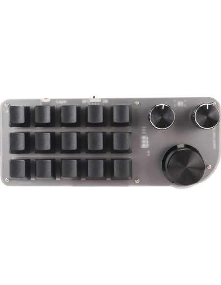 Teclado Mecánico Programable Sanpyl 15 Teclas 3 Perillas