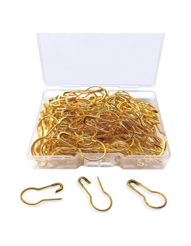 100 Alfileres de Seguridad de Metal en Forma de Calabaza Dorados