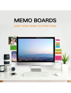 Tableros de Memo Acrílico OSPNIEEK Set de 2 para Monitor 2