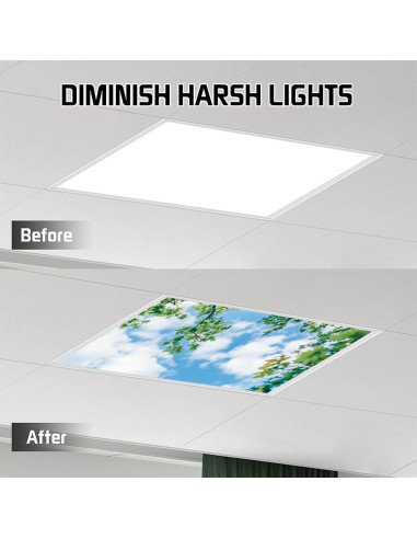 Filtros de Luz Fluorescente Magnéticos RoseFace 2 Pcs 121x61 cm