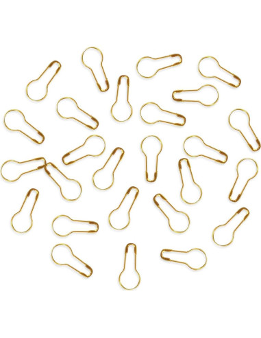 100 Alfileres de Seguridad de Metal en Forma de Calabaza Dorados